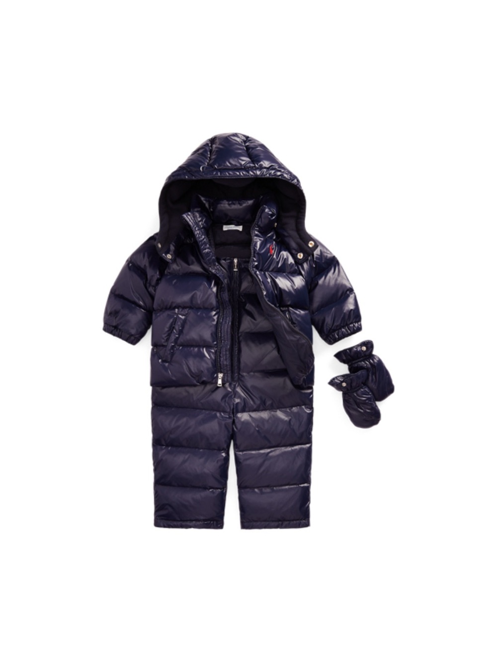 RALPH LAUREN HOODED DOWN JACKET+PANTS +GLOVES